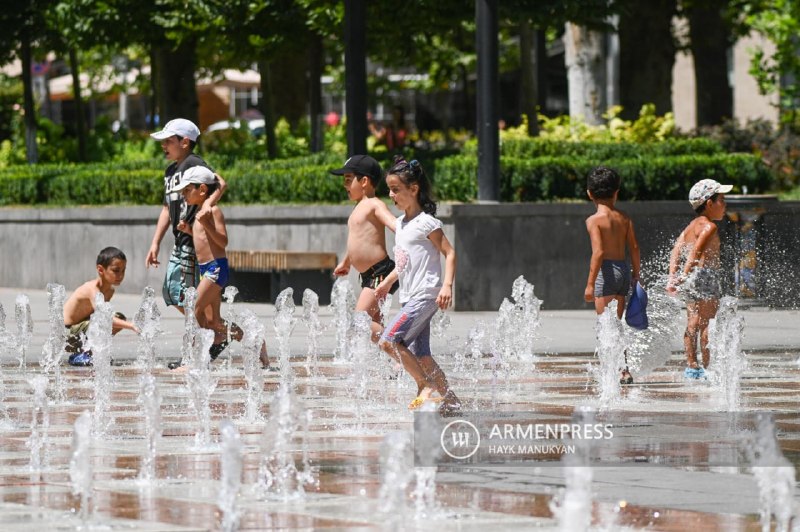 Жара до 35 °C ожидается в Ереване 20 июня из-за юго-западных потоков